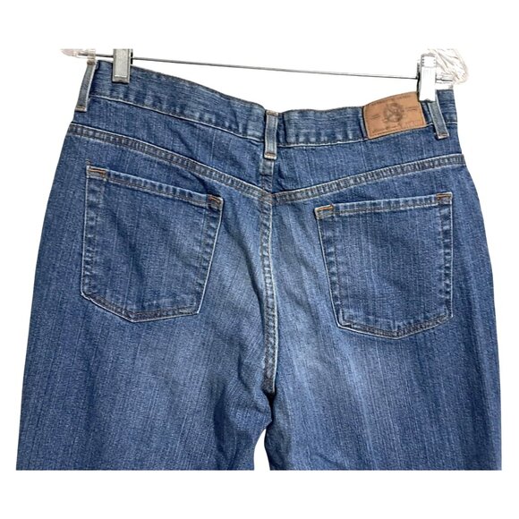 Y2k Eddie Bauer Womens Blue Authentic Denim Bootcut Jeans Size 12 Cotton Blend - Picture 7 of 11